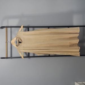 camel/tan suede feel mock neck tank swing dress size large